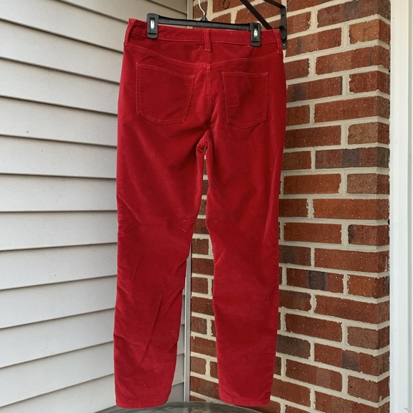 Women’s red, velvet-style dress pants size 12 - Picture 3 of 5
